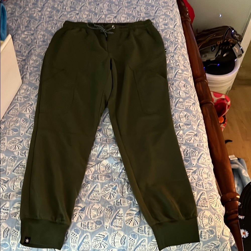 Olive Green Track Pants
